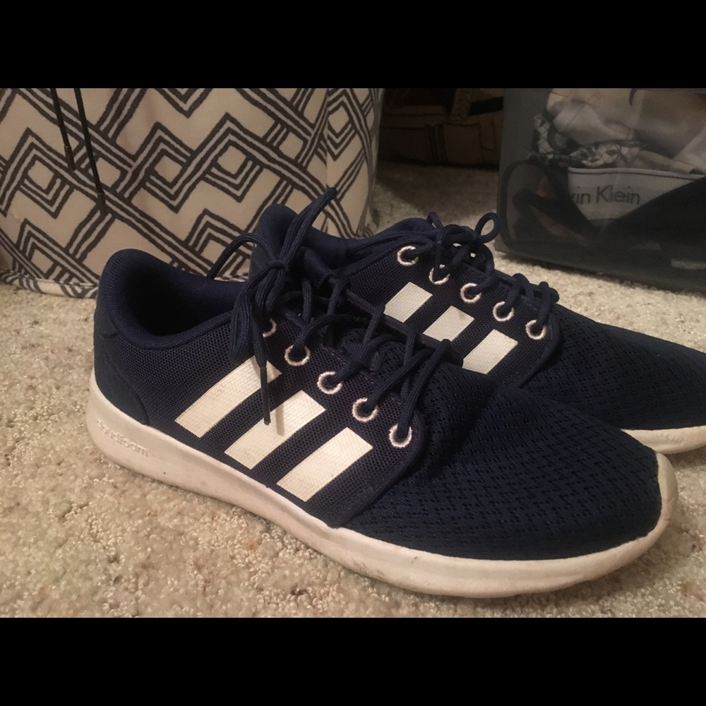 Adidas navy running shoes